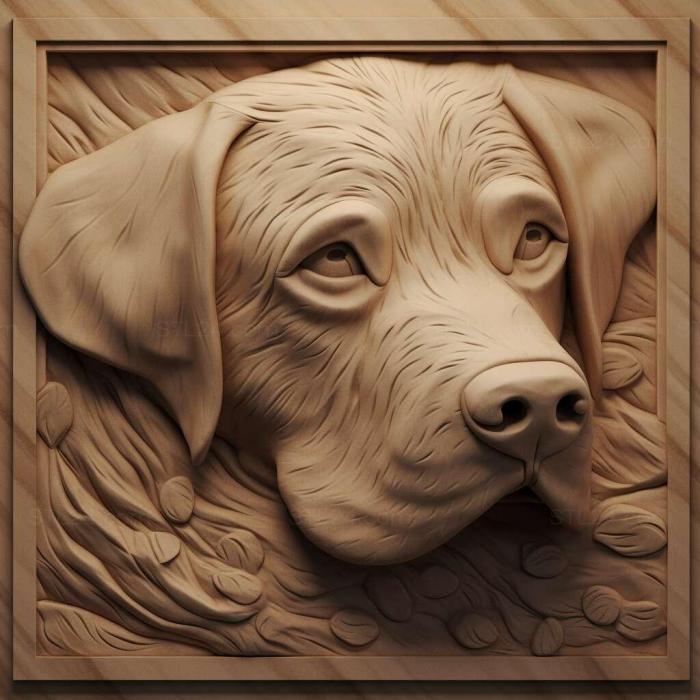 Nature and animals (st Levretka dog 3, NATURE_4647) 3D models for cnc